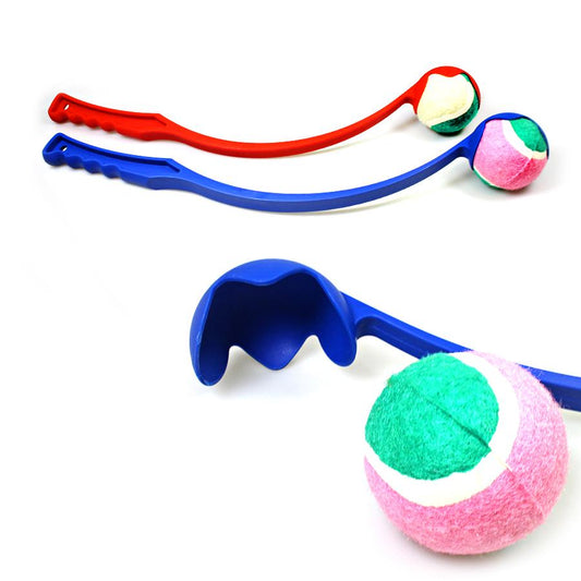 IIGEurope Plastic Dog Tennis Ball Chucker Launcher 35 cm Assorted Colours WOO3 A (Parcel Rate)