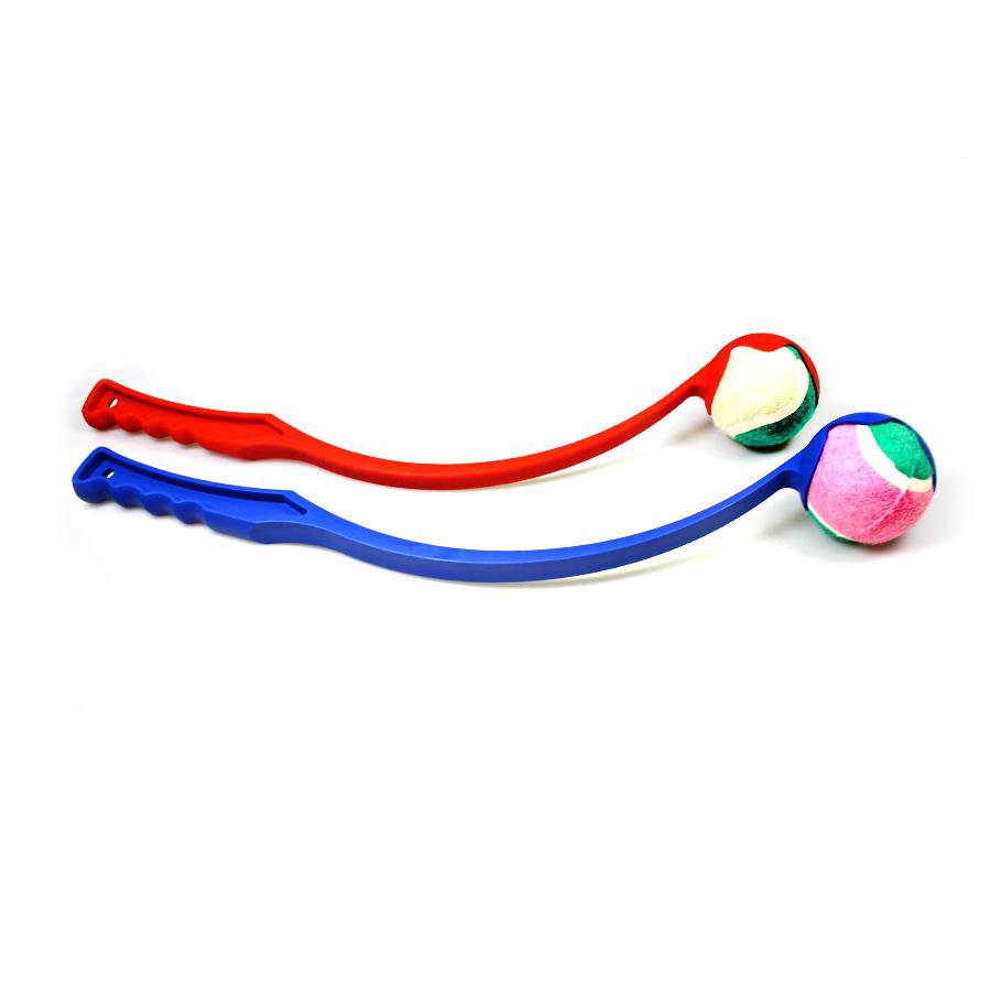 IIGEurope Plastic Dog Tennis Ball Chucker Launcher 35 cm Assorted Colours WOO3 A (Parcel Rate)