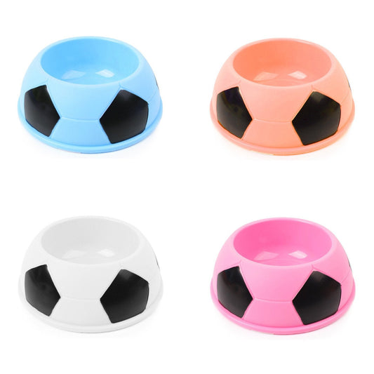 Plastic Dog Food Bowl Football Design Assorted Colours 4200 (Parcel Rate)