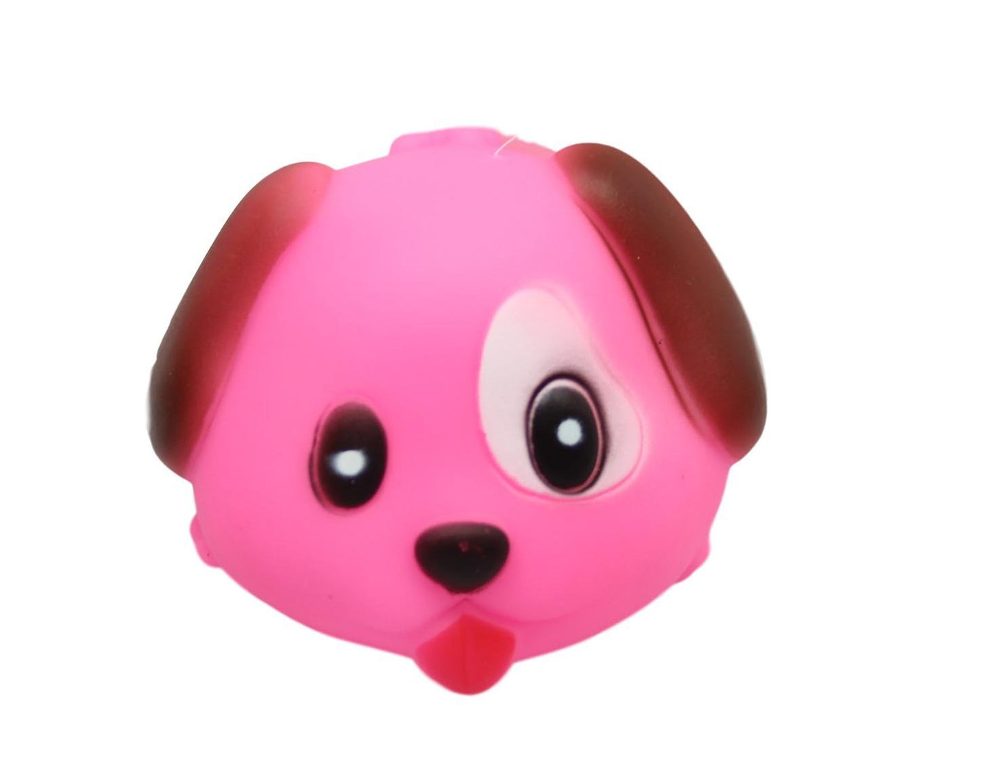 Pet Dog Toy Squeaky Dog Head Ball 8 cm Assorted Colours 5364 (Parcel Rate)