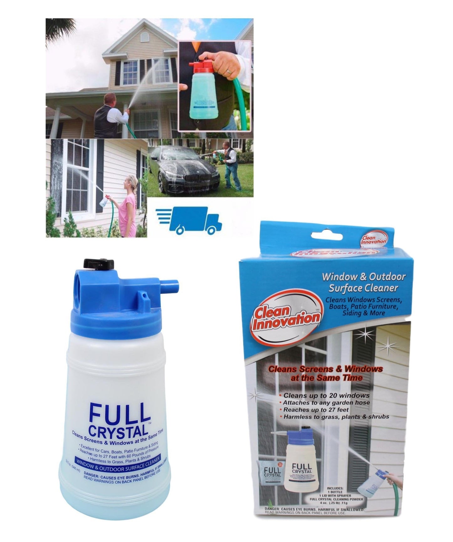 Full Crystal Window And Outdoor Surface Cleaner Glass Cleaner Window Car Cleaning Tools 5507 (Parcel Rate)