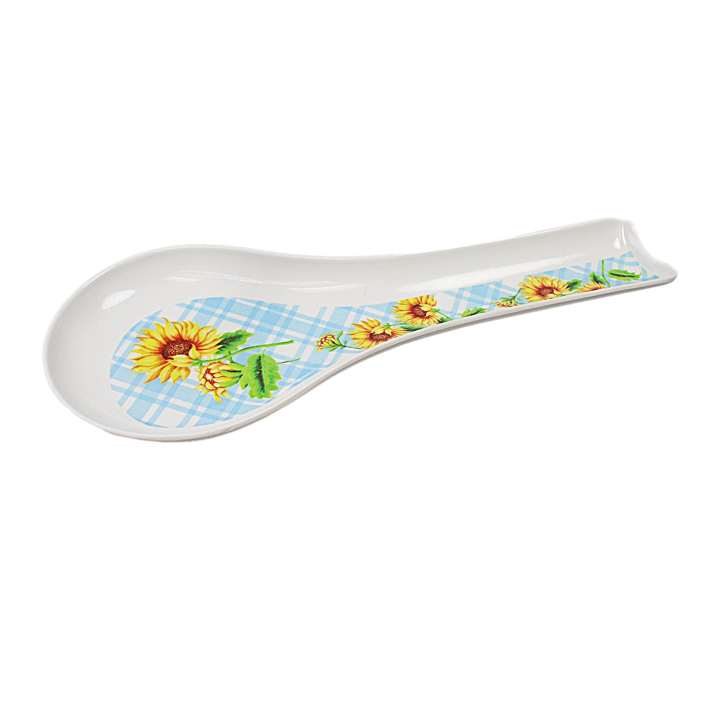 Large Plastic Kitchen Cooking Spoon Rest with Printed Design 26.7cm Assorted Designs 2778 (Parcel Rate)