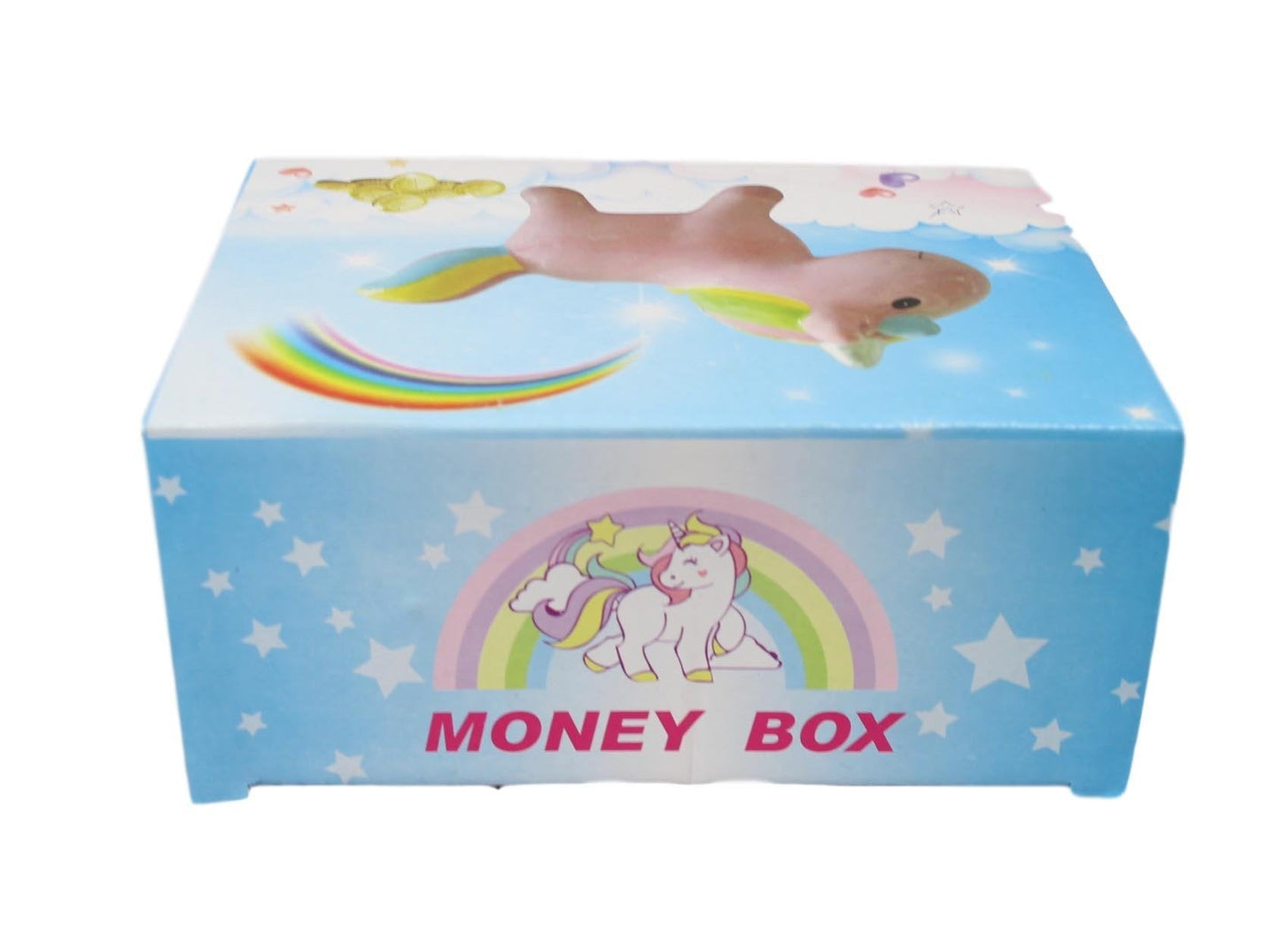 Ceramic Unicorn Money Piggy Bank 13 x 10cm Assorted Colours 5594 (Parcel Rate)