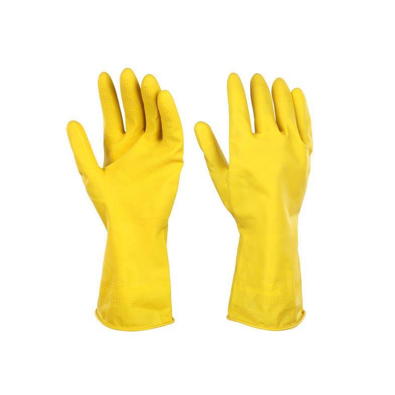 Yellow / Orange Latex Washing Up Cleaning Household Gloves Extra Large 1139 (Large Letter Rate)