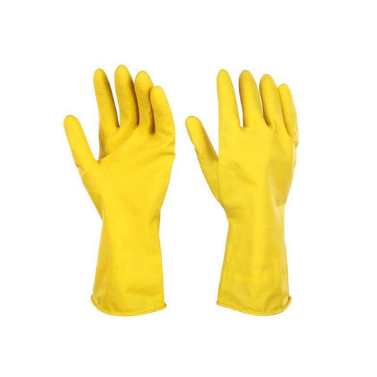 Yellow / Orange Latex Washing Up Cleaning Household Gloves Extra Large 1139 (Large Letter Rate)