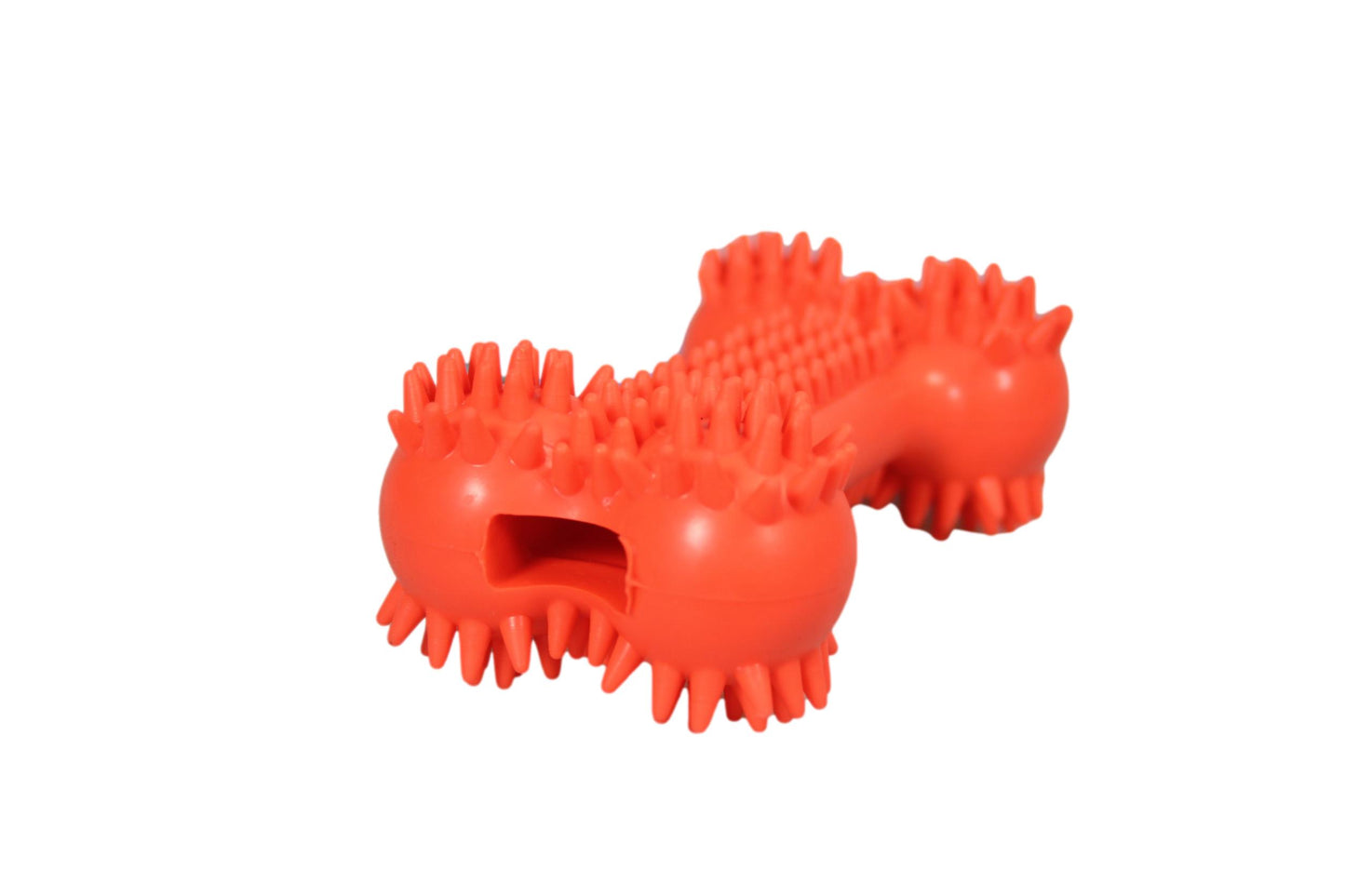 Rubber Spikey Dog Bone Fetching Teething Dog Bone Toy 13 cm Assorted Colours 0062 (Parcel Rate)