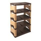 Rattan Eco Plastic Shoe Storage Rack 5 Tier K0756 (Big Parcel Rate)