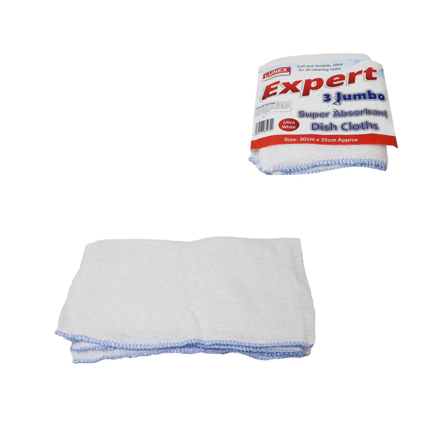 3 Pack JUMBO Soft Durable Cleaning Cloths Super Absorbent Dish Cloth 30 x 35cm LL5070 (Large Letter Rate)