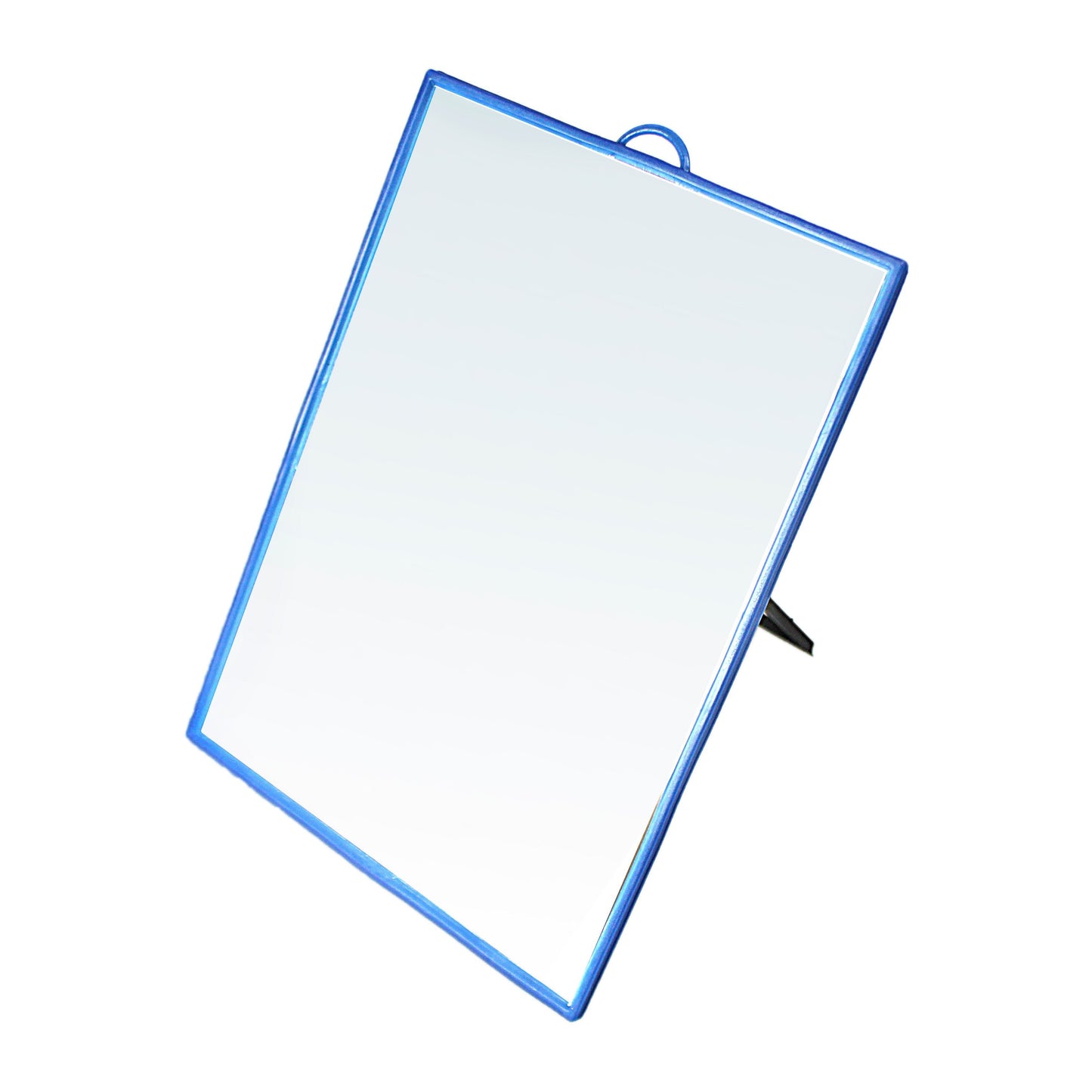 Desk Table Plastic Coloured Border Square Shaped Mirror 14.5cm x 19.5cm  0180 (Large Letter Rate)