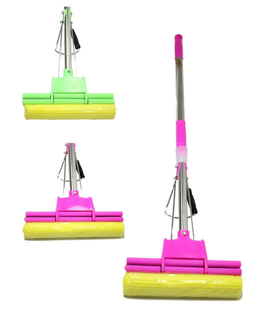 Expandable Squeeze Yellow Cleaning Sponge Mop Assorted Colours 0721 A (Big Parcel Rate)