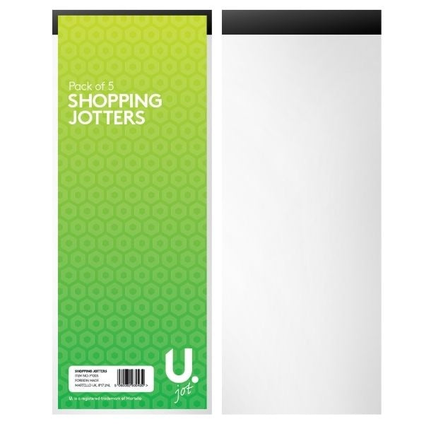 5 Pack Shopping Jotters Lined Notebooks 3” x 8” P1005 (Large Letter Rate)