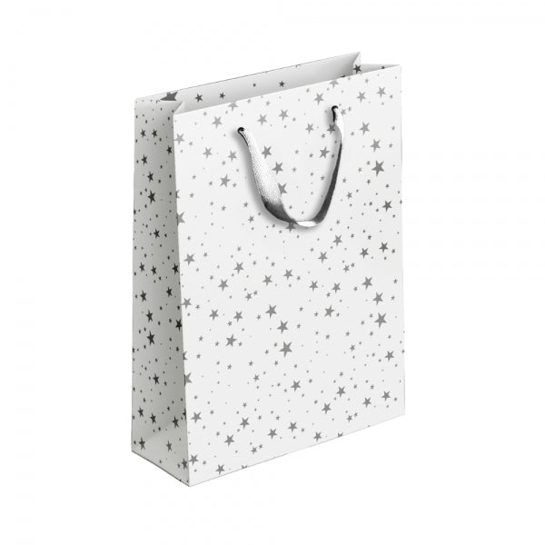 Gold / Silver Patterned Paper Gift Bag Large Assorted Designs P1911 (Parcel Rate)