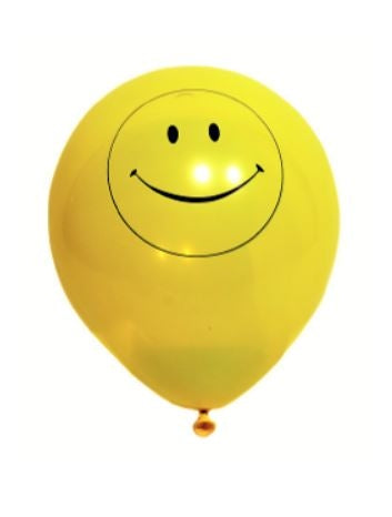 Smiley Face Balloons Pack of 10 Assorted Colours P2744 (Large Letter Rate)