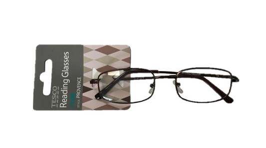 Reading Glasses +2.50 Metal Frame Assorted Colours PROVENANCE250 (Parcel Rate)