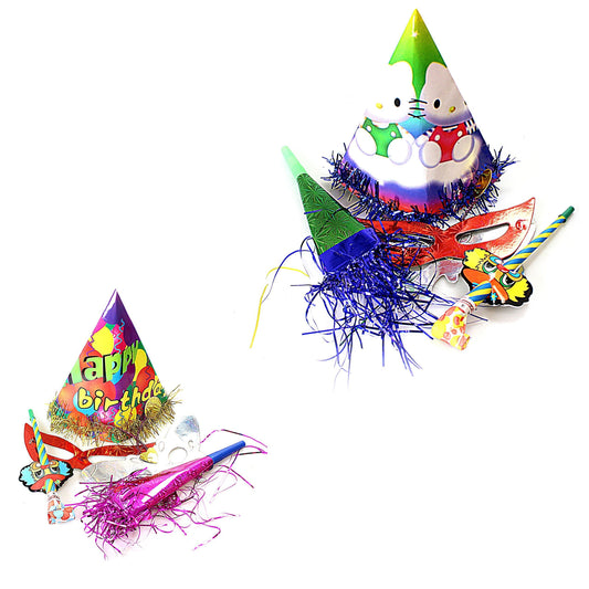 Paper Birthday Party Hat Set Assorted Designs 1253 (Large Letter Rate)