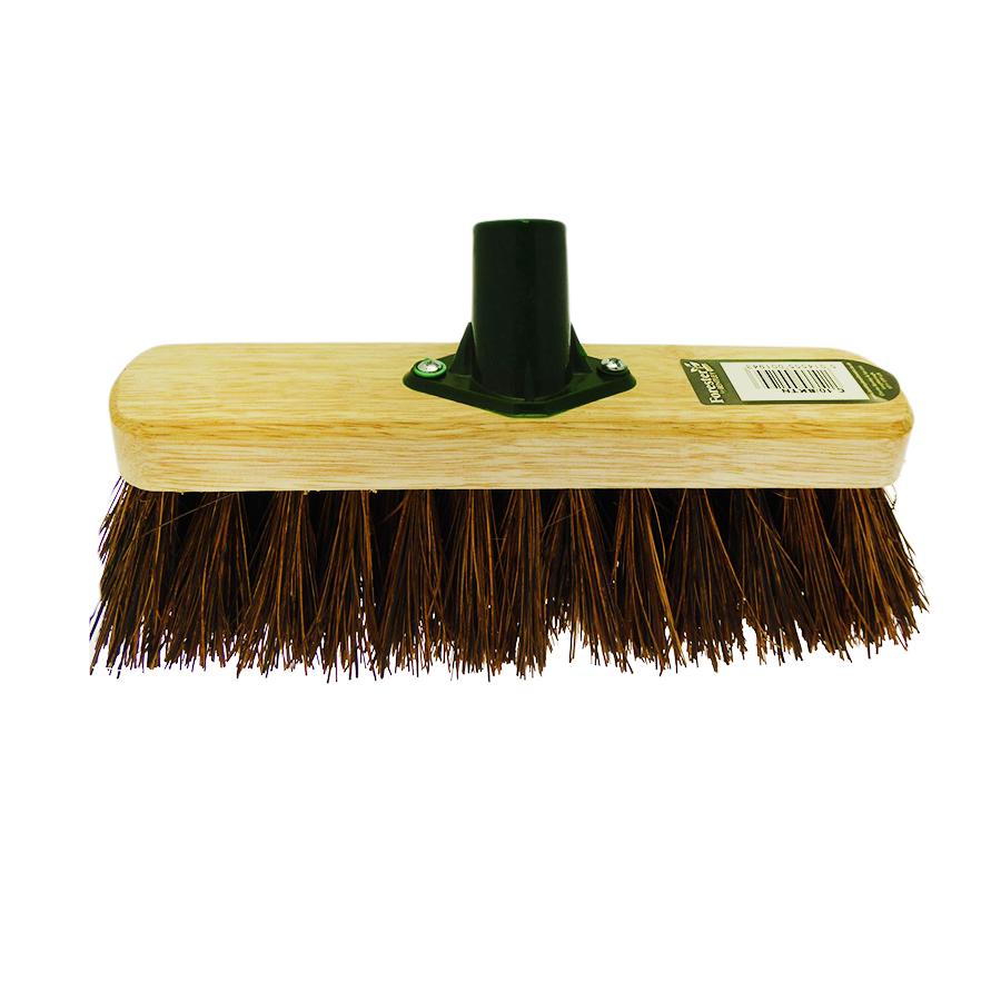 Brown Bristle Outdoor Heavy Duty Brush Head 29cm  F0/BKT A  (Parcel Rate)