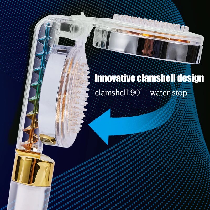 Shower Head Clamshell Flap With Removable Filter Element 6701 (Parcel Rate)