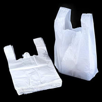 2000 Piece Premium Jumbo White Plastic Carriers Shopping Bags 225 x 345 x 450 mm WP1 (Parcel Rate)