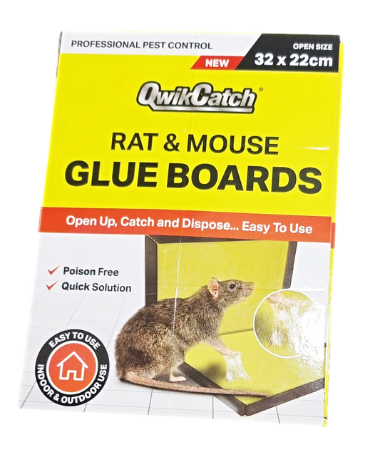 QuickCatch Rat & Mouse Glue Boards Poison Free 32 x 22 cm 900023 / TR003 (Parcel Rate)