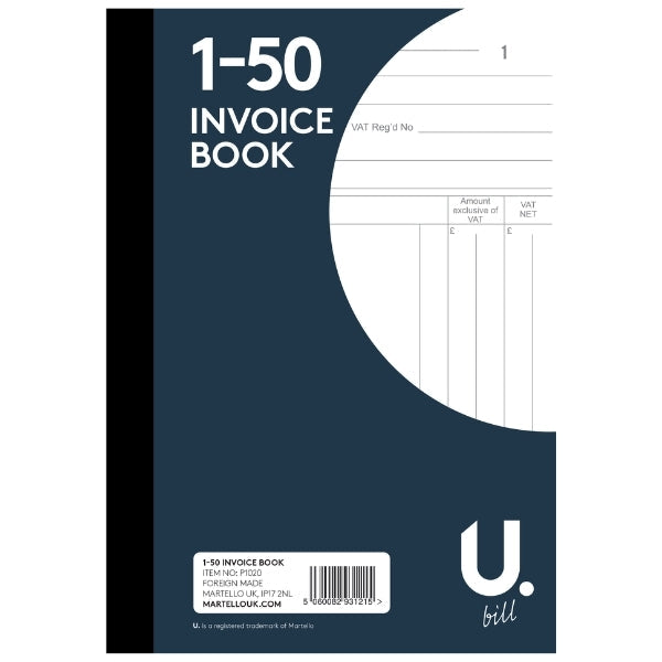 Invoice Book 1-70 20.4 x 12.5 x 0.9cm P1020MP (Large Letter Rate)