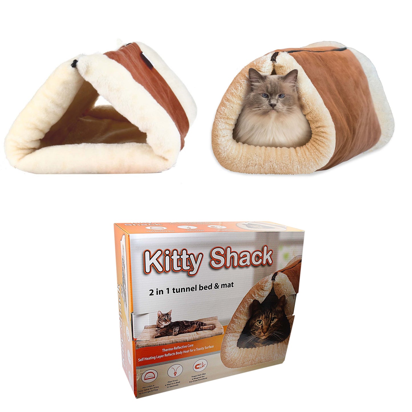 Kitty Shack 2 in 1 Tunnel Bed and Mat 5025 (Parcel Rate)