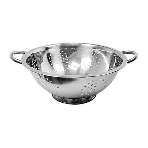 Stainless Steel Deep Colander Double Handles Kitchen Utensil Salad Strainer 20cm 3017/3224 (Parcel Rate)