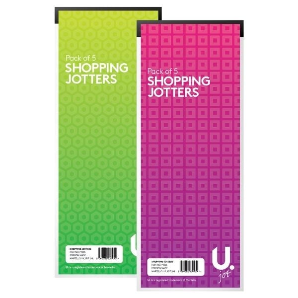 5 Pack Shopping Jotters Lined Notebooks 3” x 8” P1005 (Large Letter Rate)