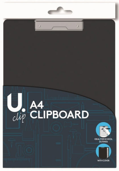 A4 Clipboard School Homework College Home Clipboard Black  P2434 (Parcel Rate)