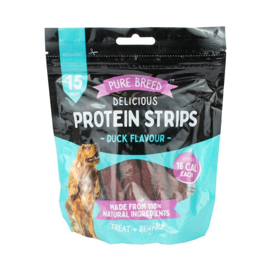 Pet Dog Treats Delicious Protein Strips Duck Flavour 150g 323892 (Parcel Rate)