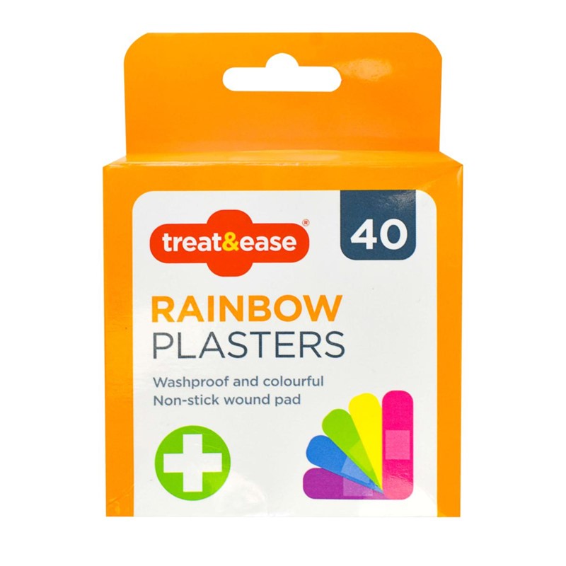 Rainbow Plasters Pack of 40 314392 (Parcel Rate)