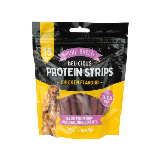 Pet Dog Treats Delicious Protein Strips Chicken Flavour 150g 323891 (Parcel Rate)