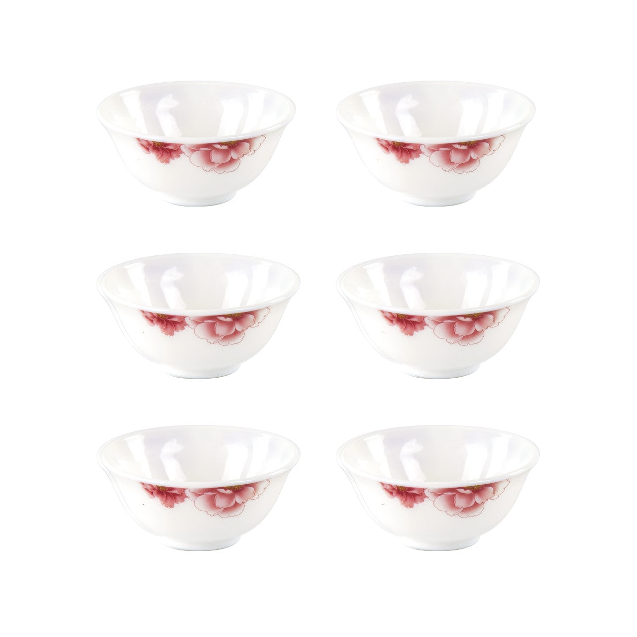 Opal Glass Serving Dish Snack Bowl Laura Set of 6 10x4cm 1643 (Parcel Rate)